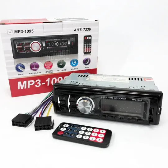 Автомагнитола MP3 1095/7336 BT ISO со съемной панелью 1DIN 4х50Вт, Автомобильная магнитола стерео з Де купити