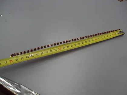 фото, Біжутерія браслет 30 см бижутерия браслет с красными камушками под реставрацию №18571