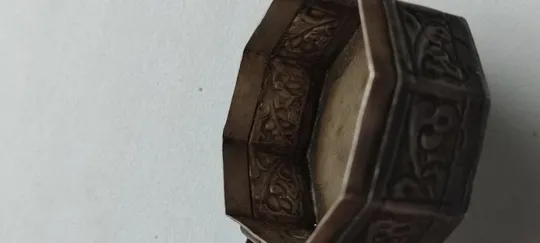 Серебряная коробочка табакерка 19 века с узорами 925 проба, Англия bn339 Недорого