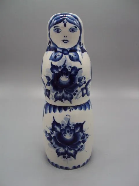 Штоф авторский фарфор Гжель матрешка автор Кулинков А. высота 25 см №13697 Ціна