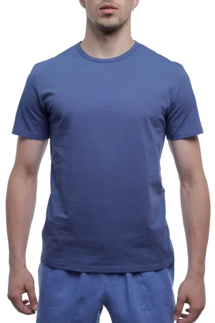 фото, Футболка чоловіча Bono 950116 бавовняна синя (розміри 48,54,56) 54