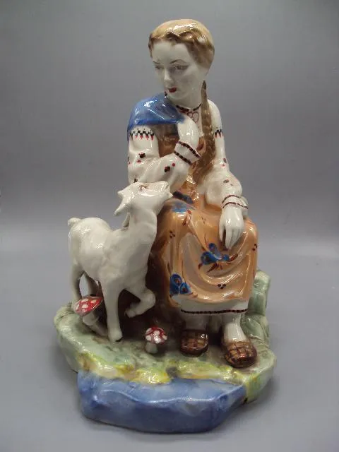 Фигура фарфор СКК Славянск Аленушка и братец Иванушка большая аленушка с козленком сказка 33 см №231 Ціна