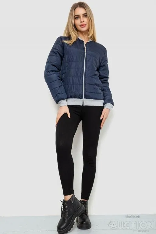 Купити Бомбер женский, цвет темно-синий, 243R03960