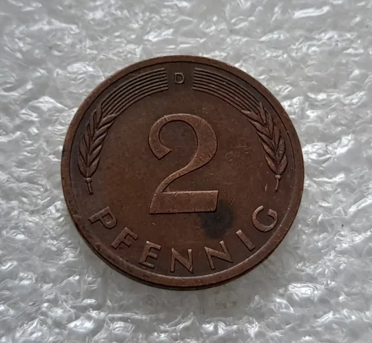 Купити (5686) 2 пфеніги 1974 &quot;D&quot; (ФРН, Німеччина, Германия, пфенниг)