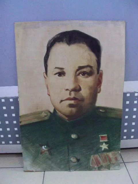 Картина портрет героя ссср Гавришко Николай Иосифович ГСС холст, масло 51,7х34,7 см №118 Ціна