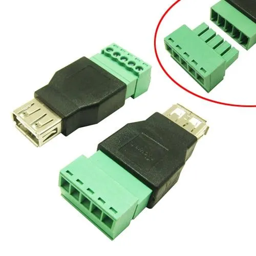 Переходник USB 2.0 Type-A гнездо разъем мама - клеммники 5pin Ціна