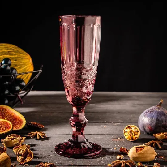 Бокал для шампанского OLens Винтаж 34215-14-3 180 мл розовый Ціна