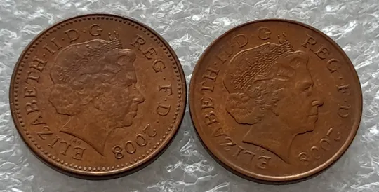 (818) 1 пенні 2008 Великобританія - 2 види реверса!!! - 2 монети в хорошому стані (1 пенни 2008 Великобритания) Де купити