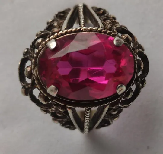 Купити Старинное серебряное кольцо СССР с массивным камнем ,размер 19.5  редкое br837