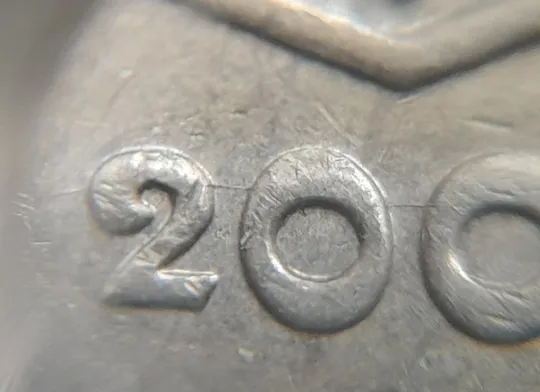 Купити (1360) 50 копійок 2009 розкол у році карбування на аверсі + розколи на "0" номіналу на реверсі (50 копеек 2009 брак)