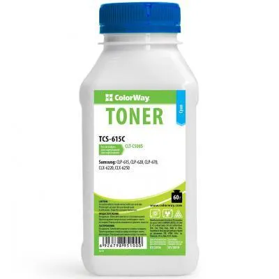 Тонер SAMSUNG CLP-615/620ND/670ND Cyan 60g ColorWay (TCS-615C) Ціна