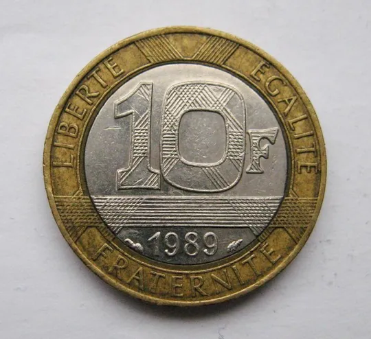 Купити 10 ФРАНКІВ = 1989 р. = ФРАНЦІЯ - ФРАНЦИЯ {}