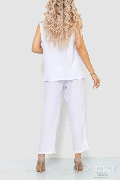 Костюм женский классический, цвет белый, 102R5219 Продаж