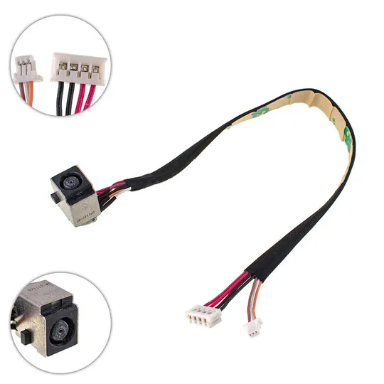 Роз&#039;єм живлення PJ201 HP (ProBook: 4311s, 4410s, 4416s)  с кабелем (4 pin + 3 pin) Ціна
