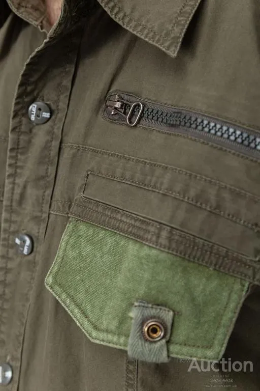 Рубашка мужская, цвет хаки, 131R141123 Де купити