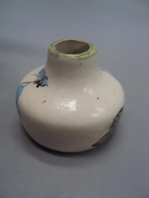 Фигура фарфор миниатюра ваза Европа вазочка узор цветы высота 3,2 см №11012 Де купити