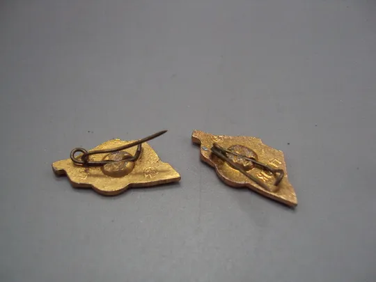 Купити Знак ленин портрет профиль на красном флаге ссср лавровый лист флаг лавр лот 2 шт №17375