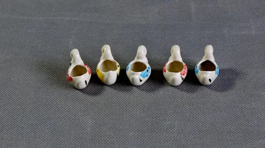 Лебеди лебедь мини набор 5шт старый советский фарфор фигурка статуетка БУ лебіді порцелянові Недорого