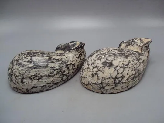 Фигура дерево статуэтка кот спящий котик котенок спит пума Европа размер 6 х 16,5 см лот 2 шт №11027 Характеристики