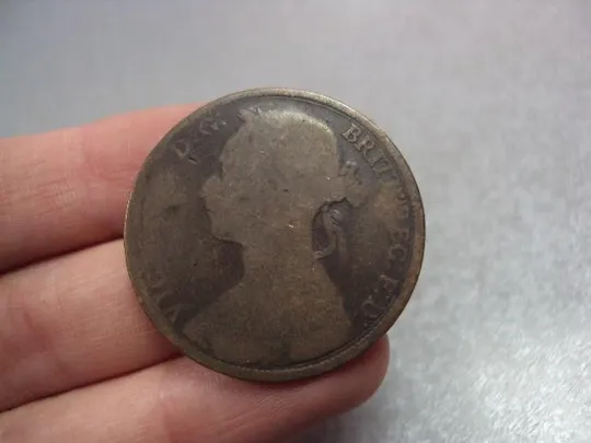 монета великобритания 1 пенни 1882 №8627 З аукціону