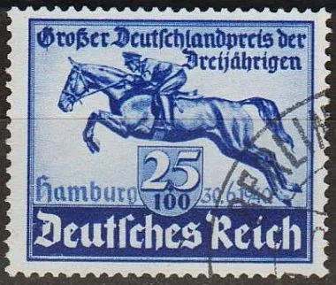 фото, 1940 - Рейх - Перегони в Гамбурзі Mi.746 _15,0 € _гаш