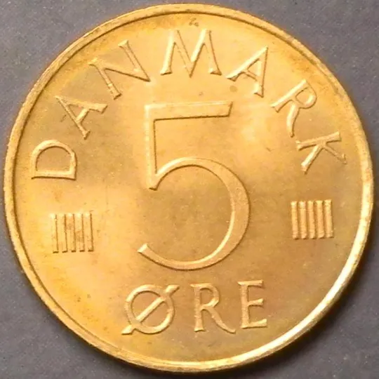 Купити 5 оре 1973 Данія UNC