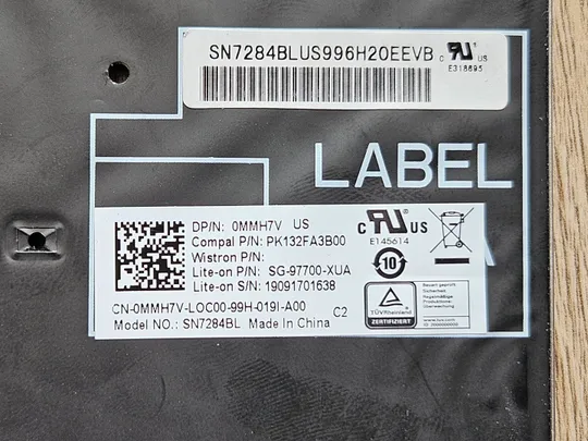 Клавіатура Dell Latitude 5500 5501 5510 5511 Precision 3540 3541 3550 3551 0MMH7V PK132FA3B00 Оригінал Де купити