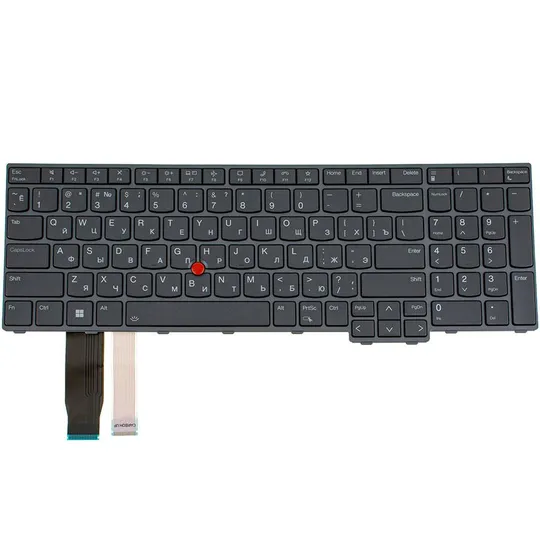 Купити Клавіатура для ноутбука LENOVO (ThinkPad:T16, P16s Gen 1) rus, black, подсветка клавиш