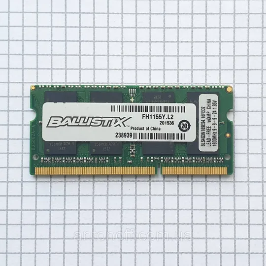 Модуль пам&#039;яті Crucial Ballistix Sport 4GB DDR3L 1600MHz BLS4G3N169ES4.16FE для ноутбука Ціна