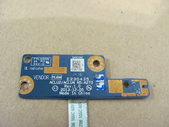 422-13 плата кнопки вкл ACLU2/ACLU4 NS-A273 NBX00019V00 для  Lenovo    G50-30, G50-45, G50-70, Z50-70  оригінал Де купити