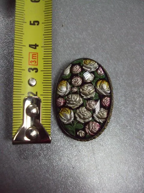 Купити Брошка брошь цветы розы цветочки серебро 830S проба Европа вес 11,84 г размер 3,9х2,8 см №11913