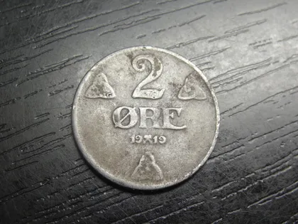 фото, 2 оре Норвегія 1919
