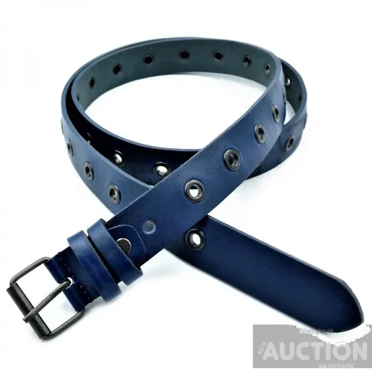 Жіночий шкіряний ремінь темно-синій Ціна