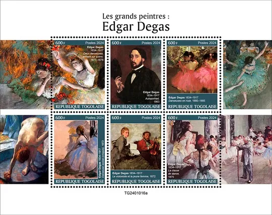 Того-Живопись-Великие Художники-2024. Чистые полные красивые комплекты-8 М/Листов. Оптовый Лот! MNH. Де купити