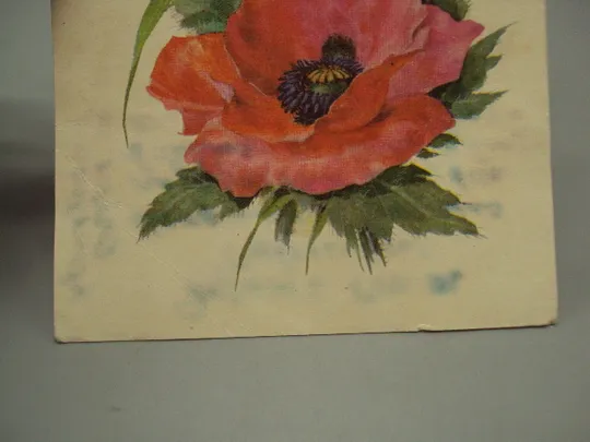 Открытка цветы мак художник В. Колганов Таллин 1975 год Эстония №18047 З аукціону