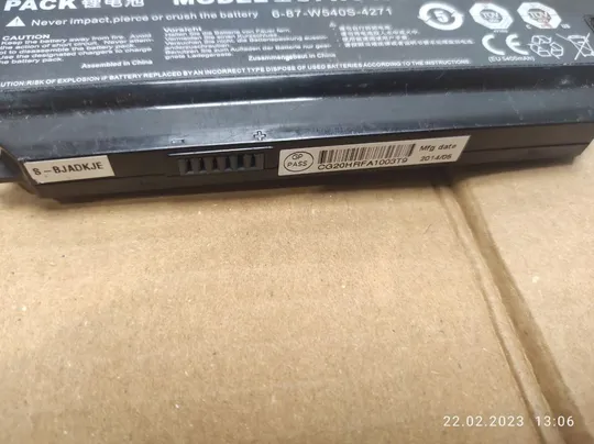 Оригінал АКБ W540BAT-6 11.1V для CLEVO W550SU W540EU W550 W540EU W155U W550EU W54EU W55EU W545EU W550SU W550SU2 W155EU W551SU1 W650KK W550SU1 W550TU Terra 1529h Aquado M1519 З аукціону