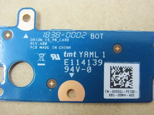 644-17  плата кнопки вкл 0V05DJ  для  Dell ALIENWARE M17 R1 R2   оригінал З аукціону