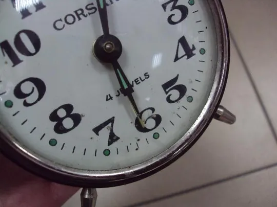 Настольные часы будильник Corsar 4 jewels Корсар 4 камня диаметр 8,8 см №11652 Інтернет-аукціон