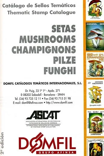 фото, Domfil - 1999 -Catálogo de Sellos Temáticos / Тематический каталог марок - Грибы - *.pdf