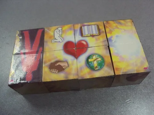 кубики головоломка пазл распятие иисуса склейка №10995 Де купити