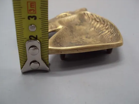 Пепельница бронза лошадь конь лошадка голова лошади высота 1,5 см, размер 6,8 х 8,7 см №14474 З аукціону