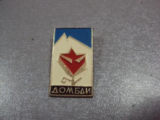 знак домбай горы туризм цветок лот 4 шт №13586 Де купити