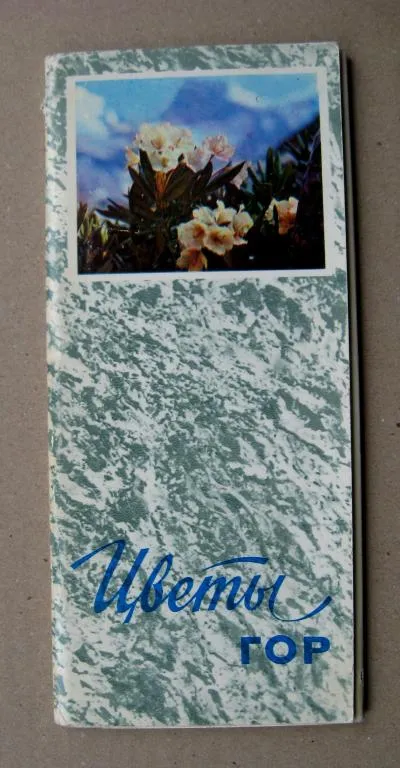 фото, ЦВЕТЫ ГОР = НАБОР ОТКРЫТОК 1973 г. = 17 шт. =