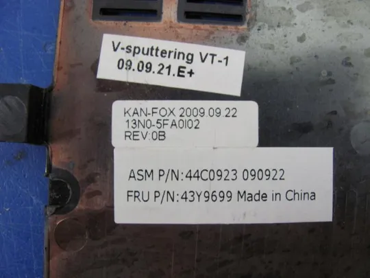 №171-24 сервісна кришка 13N0-5FA0I02 для Lenovo SL500 Lenovo ThinkPad SL500c оригінал З аукціону