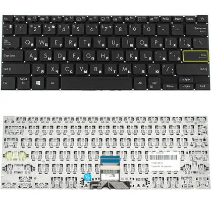фото, Клавіатура для ноутбука ASUS (E210 series) rus, black, без фрейму