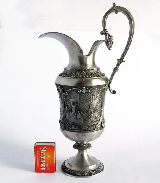 Купити Антикварний олов&#039;яний глечик кувшин К. Шпіцвег 650 мл Zinn95% WMF Germany