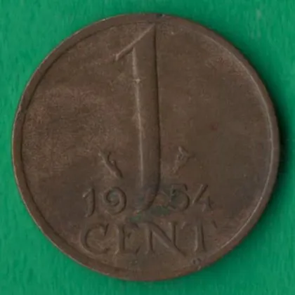 фото, 1 цент 1954 року Нідерланди [М]