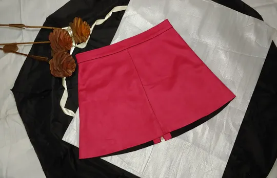 Плотная тёплая подростковая Юбка на замке цвет фуксия размер 38 Продаж