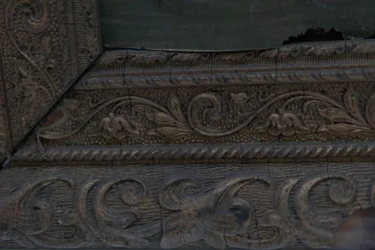 Картина сельский пейзаж винтаж в родной раме литография, В раме 47,5х79 см, без рамы 29,5х61 см №35 Де купити