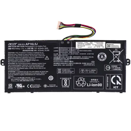 фото, Оригінальна батарея для ноутбука ACER AP16L5J (Swift SF514-52T) 7.7V 4670mAh 36Wh Black